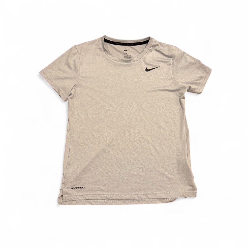 Nike Pro Dri-FIT Mens Performance Training Shirt Light Gray Size S
